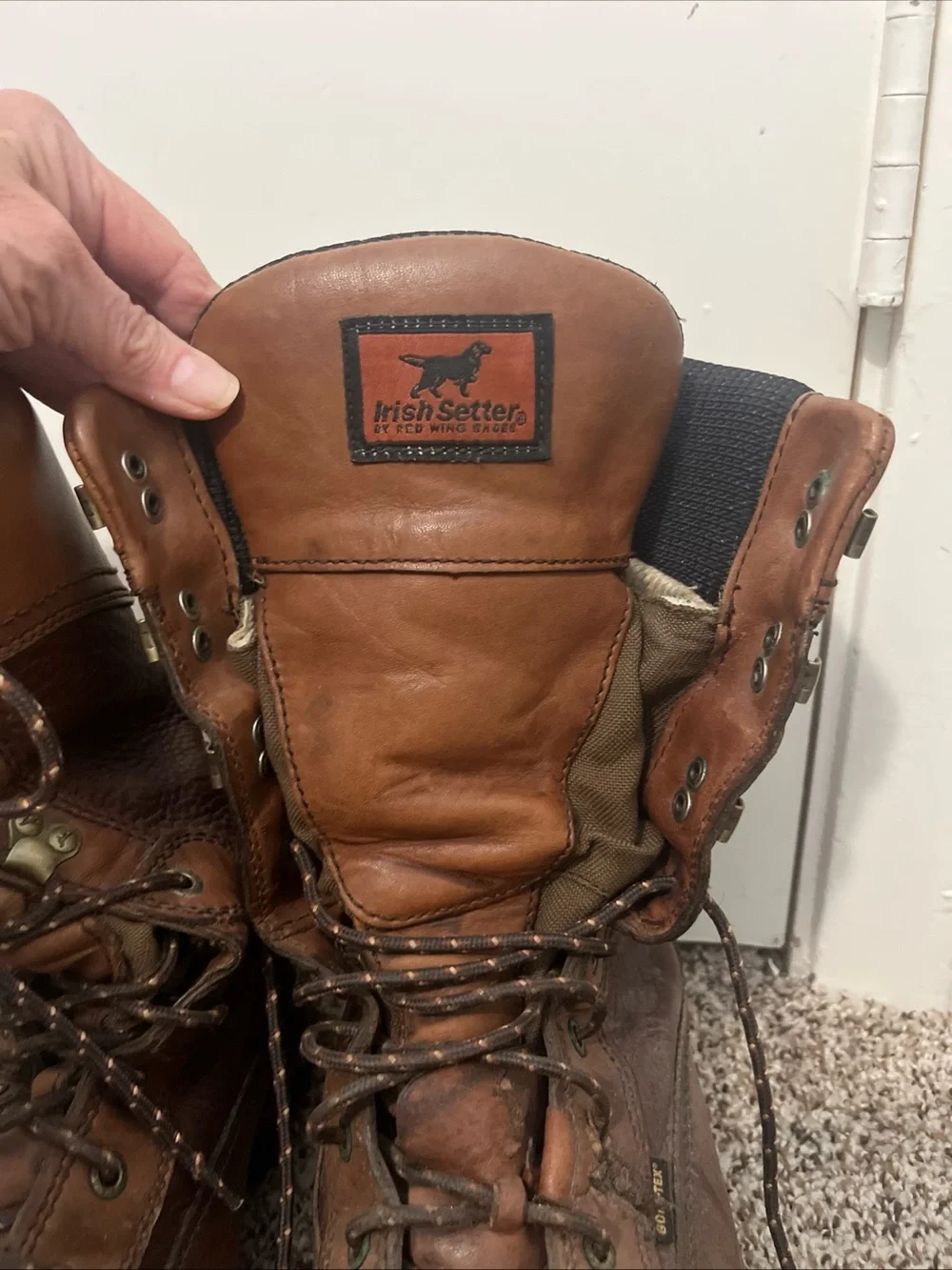 Irish Setter Brown Leather Lace-Up Work Boots steel toe